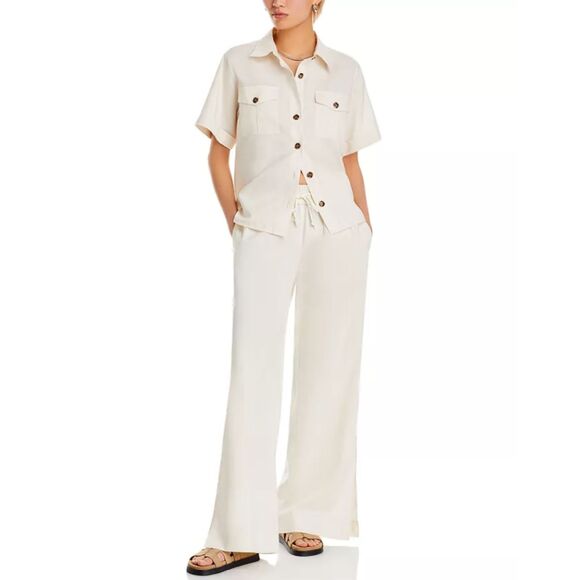 FRAME Women's Size XL Cream Drawstring Lounge Pants NWT - Picture 3 of 8
